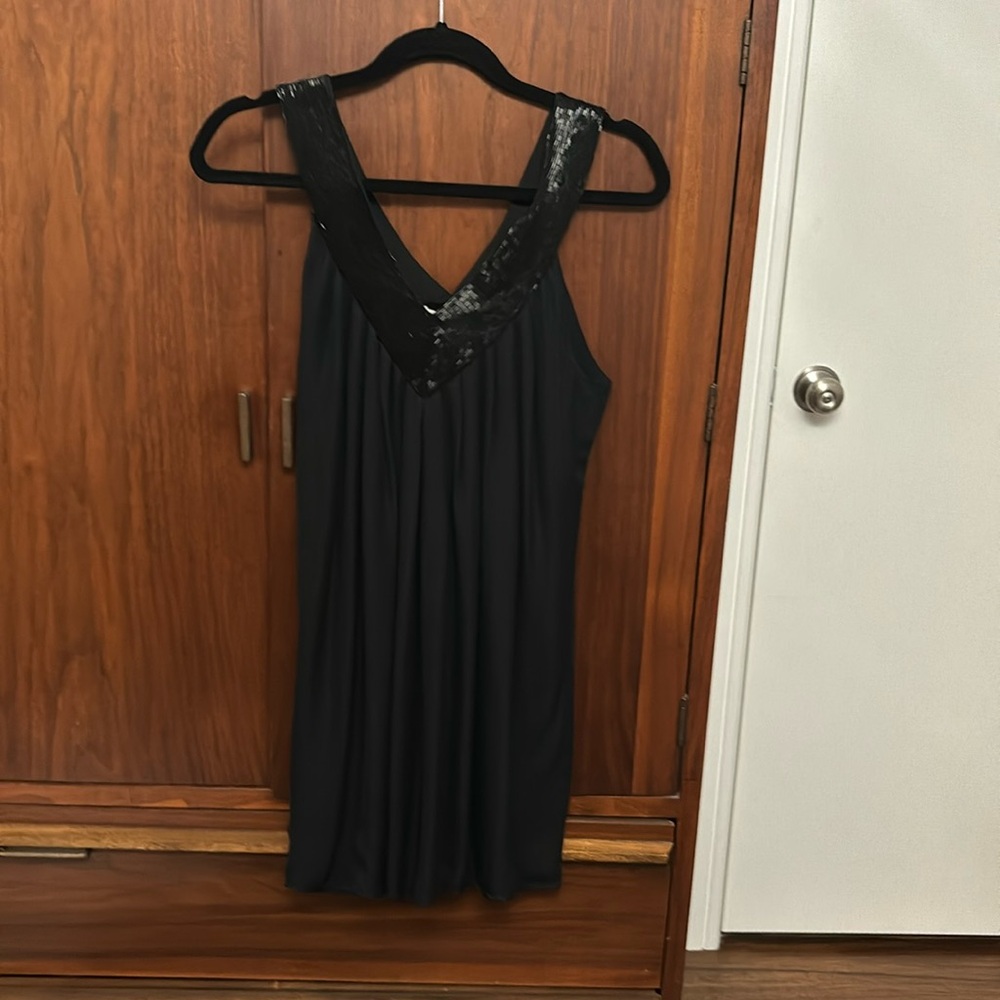 Alice and Olivia black dress with beading